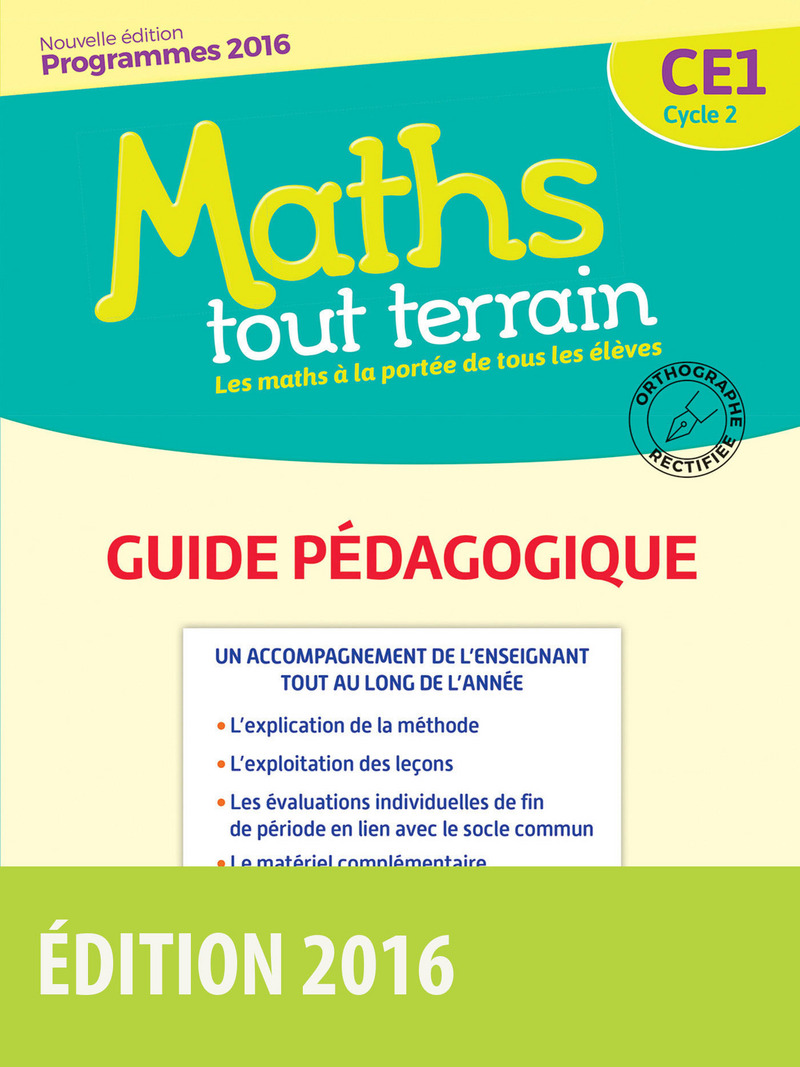 Maths Tout Terrain Ce1 Guide Pedagogique Ed 16 Bordas Editeur
