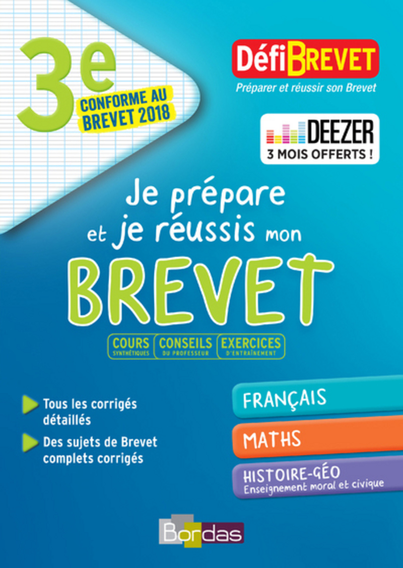 DéfiBrevet Je prépare et je réussis mon Brevet