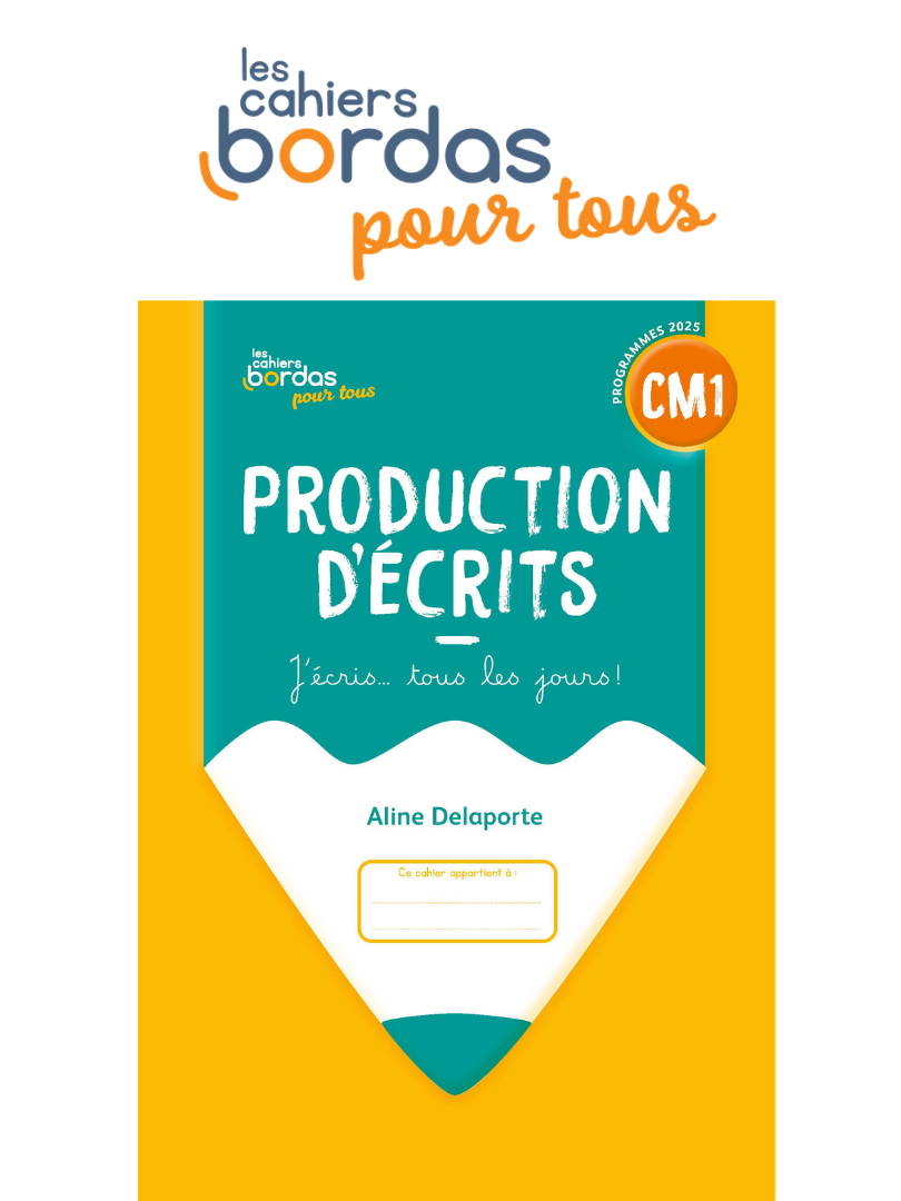 Couverture Cahier de Production d’Écrits CM1