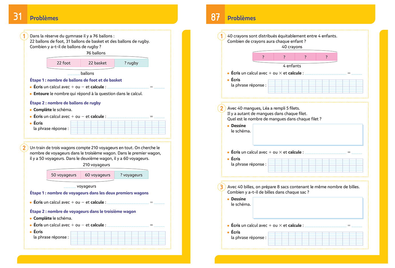Problèmes - exemples résolutions de problèmes Problèmes - exemples résolutions de problèmes