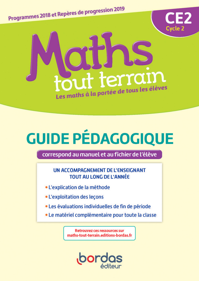Maths Tout Terrain Ce2 Guide Pedagogique Ed Bordas Editeur
