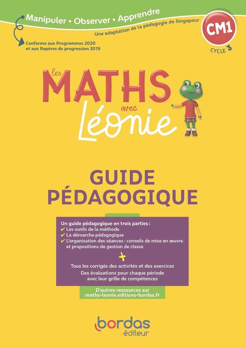 Les Maths Avec Leonie Cm1 Methode De Singapour Guide Pedagogique Ed 22 Bordas Editeur