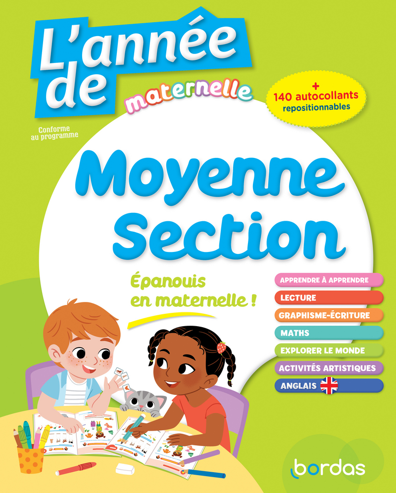 Exercices Maternelle Moyenne Section Pdf L'Année de Moyenne Section - Tout pour réussir la maternelle * Cahier  d'activités/d'exercices | Bordas éditeur