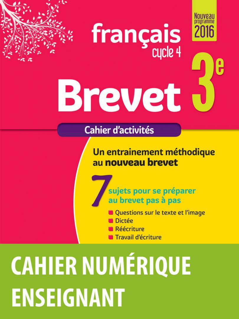 Cahier Brevet Francais 3e Cahier Numerique Enseignant Ed 2017 Bordas Editeur