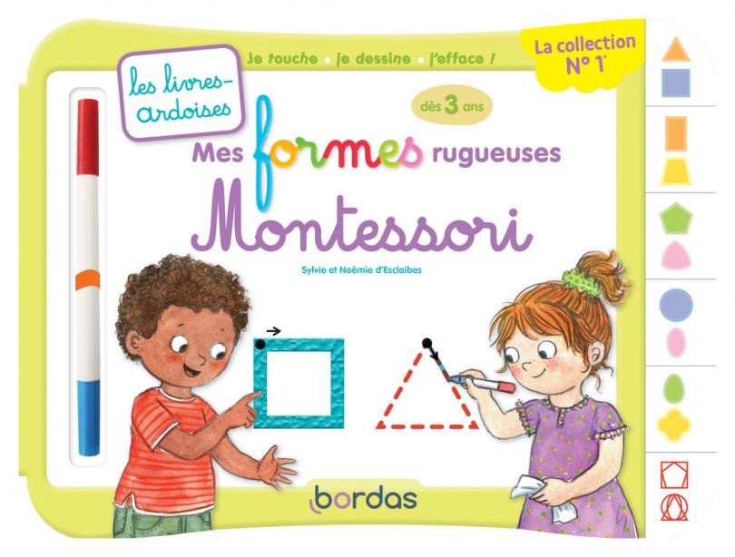 Les livres-ardoises - Mes formes rugueuses Montessori * Cahier d