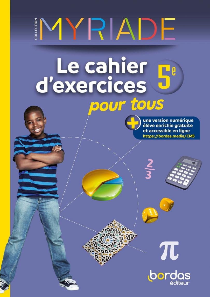 Myriade Le cahier d'exercices pour tous 5e * Cahier d'exercices (Ed. 2023)